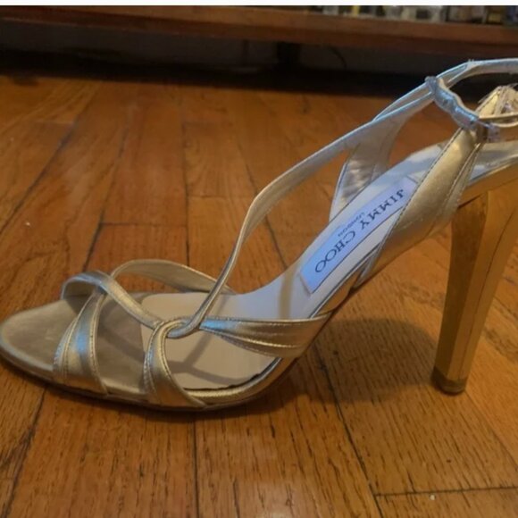 Jimmy Choo Gold Leather Heels EU Size 39 - Picture 4 of 8